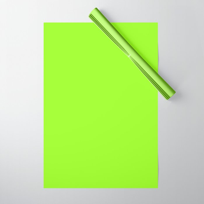 VIBRANT LIME SOLID COLOR. Plain Neon Green Wrapping Paper