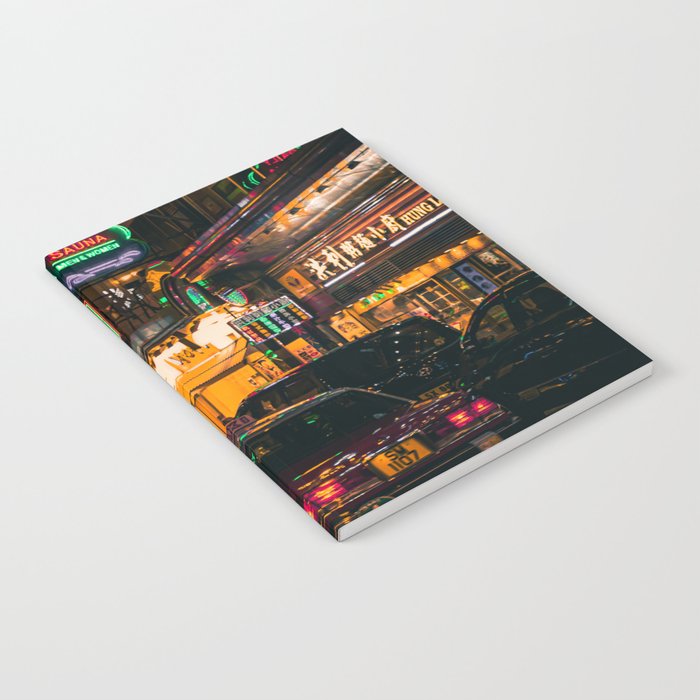 China Photography - Cars Driving Through A Colorful Lighted Street Notebook