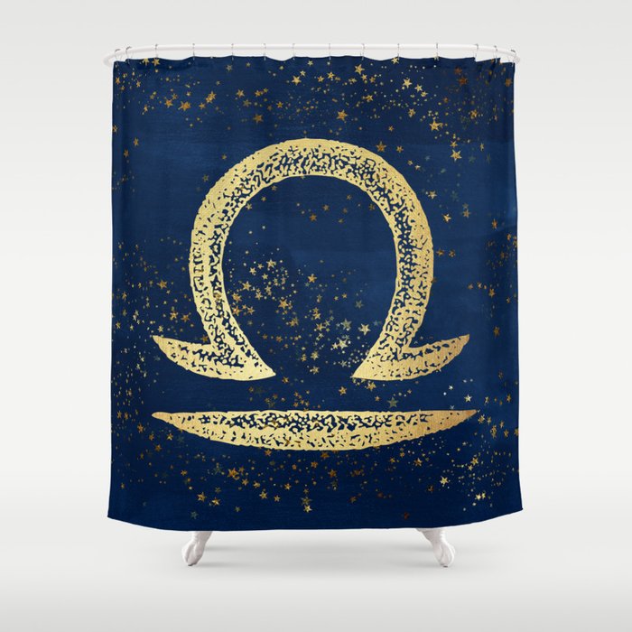 Libra Zodiac Sign Shower Curtain