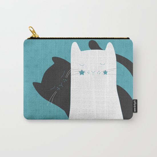 Black White Cats Carry-All Pouch