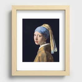 The Girl With A Pearl Earring Recessed Framed Print