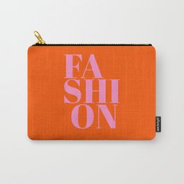 Fashion Print Orange And Pink Aesthetic Preppy Modern Decor Retro Wall Art Fashion Typography Carry-All Pouch