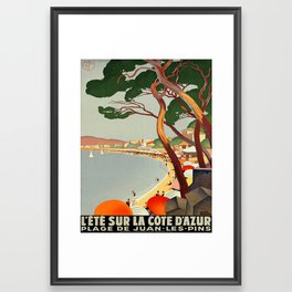 Vintage poster - Cote D'Azur, France Framed Art Print