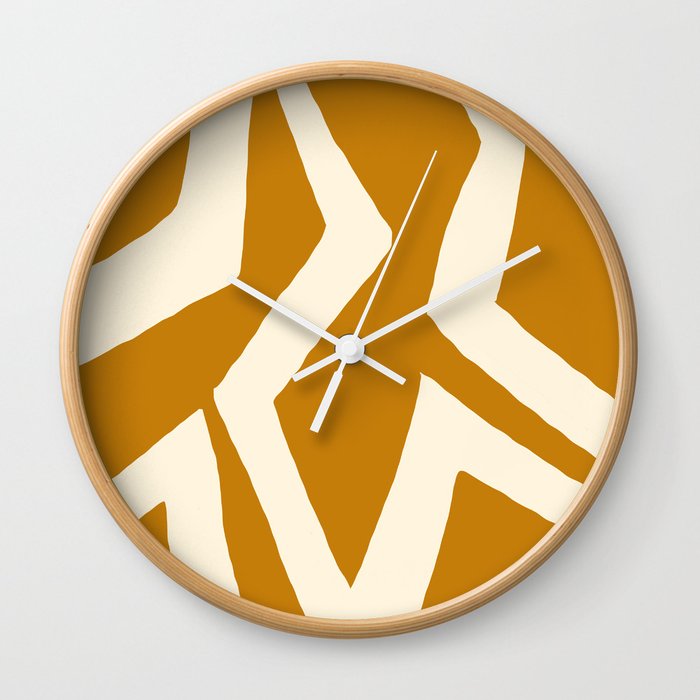 Elegant Gold Abstract Wall Clock