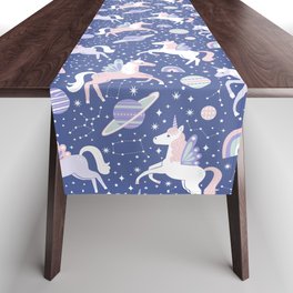 Candy Coated Space Unicorns Table Runner