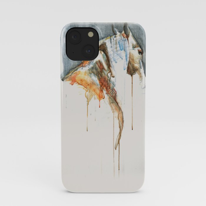Equine Nude 1a - Horse Watercolor Painting iPhone Case