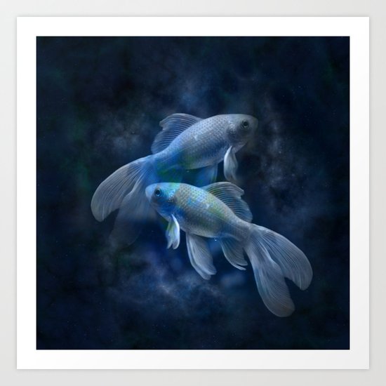 Twin Fish Art Print