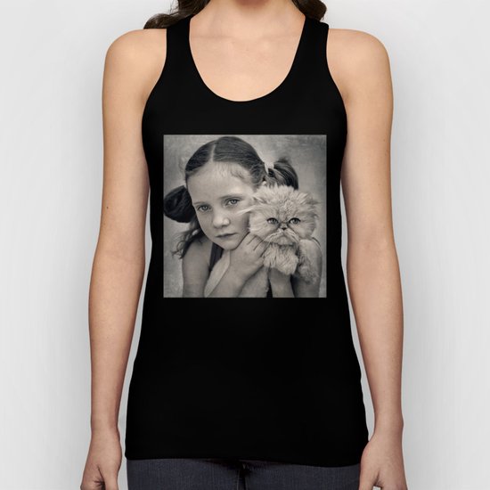 A Girl and her Cat Unisex Tank Top