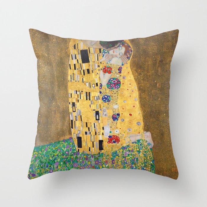 Gustav Klimt The Kiss Throw Pillow