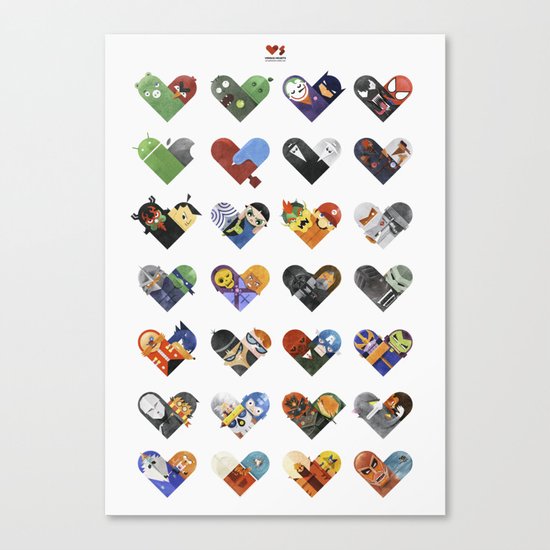 Versus Hearts Series 1 Canvas Print