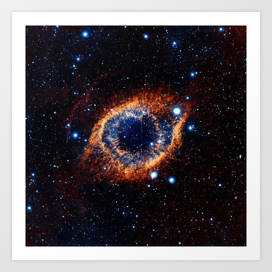 Helix Nebula (Infrared) Art Print
