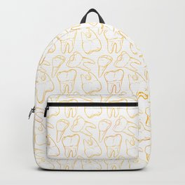 Teeth - Gold Line (White) Backpack
