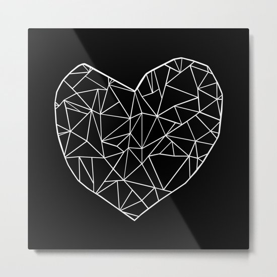 Abstract Heart Metal Print