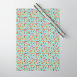 In the Meadow Wrapping Paper | Acorn, Pattern, Oakleaf, Digital, Floral, Cottagecore, Birds, Forest, Colorful, Botanical 