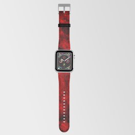 Black and Red Tie Dye Abstract Pattern Apple Watch Band
