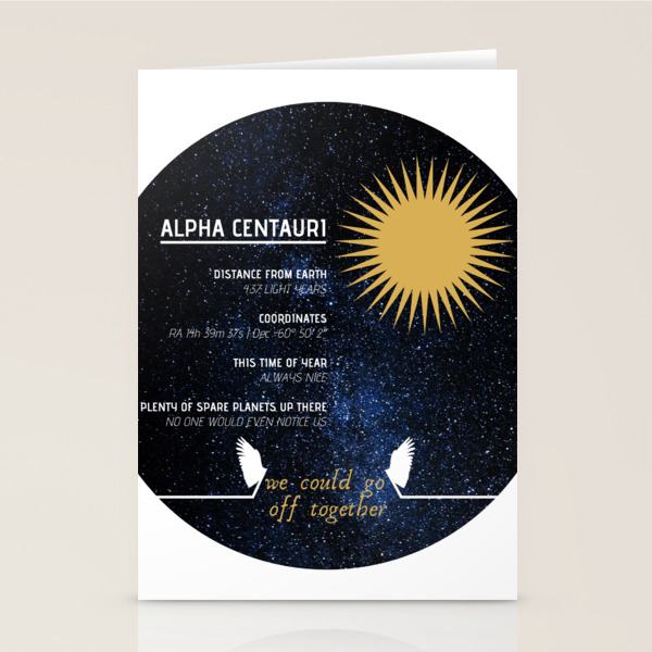 Alpha Centauri - Good Omens Fanart Stationery Cards by The Quill Pen |  Society6