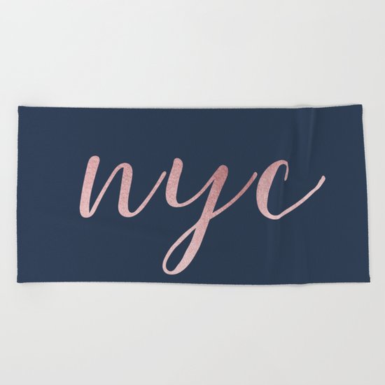 nyc shine Beach Towel
