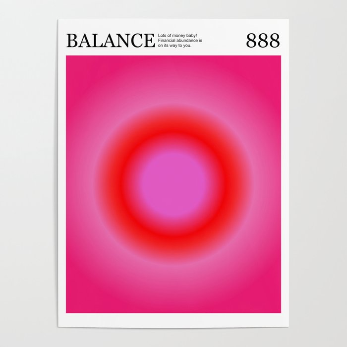  Balance Poster, Pink and Red Gradient  Poster