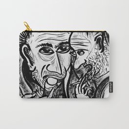 pub Carry-All Pouch | Popart, Street Art, Abstract, Black And White, Blackandwhite, Digital, Pattern, Pop Art, Illustration, Painting 