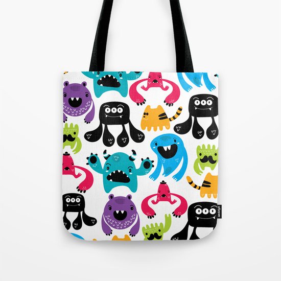 Monster pattern Tote Bag