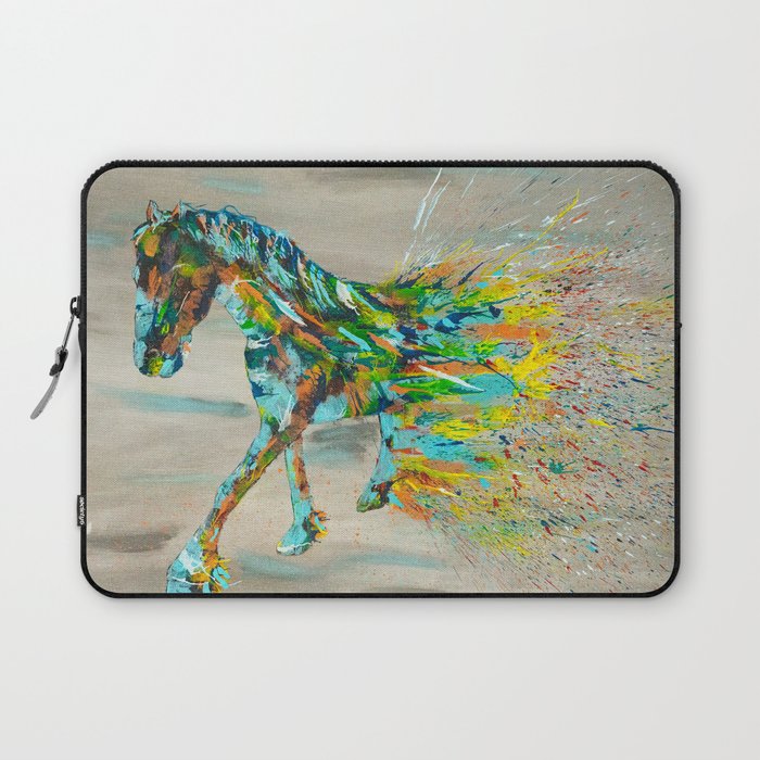 " Frisian Horse color splash" Laptop Sleeve