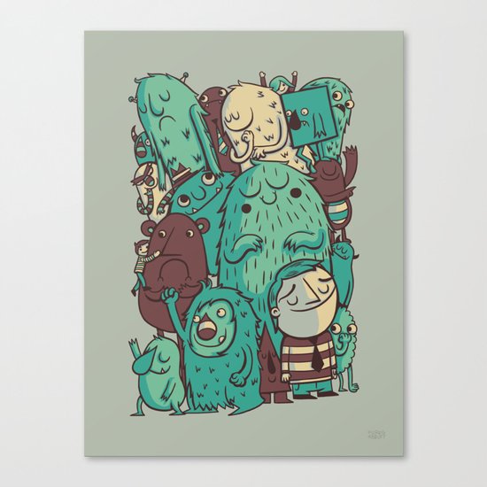An Odd Crowd Canvas Print