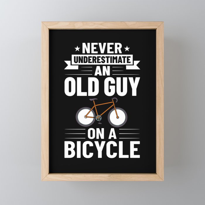 Cycling Mountain Bike Bicycle Biking MTB Framed Mini Art Print