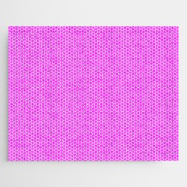 Large Hot Pink Honeycomb Bee Hive Geometric Hexagonal Design Jigsaw Puzzle