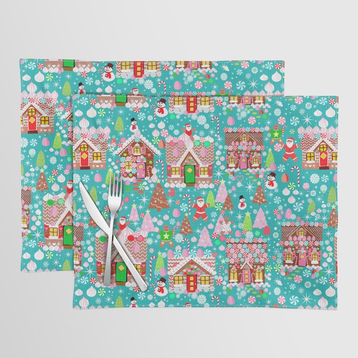 Christmas Gingerbread House Candy Village Placemat | Drawing, Christmas, Gingerbread, Gingerbread-house, Candy-cane, Gingerbread-man, Gingerbread-village, Christmas-card, Christmas-gift, Christmas-village