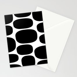 Modernist Spots 253 Black and White Stationery Card