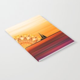 Sunset Sail - Warm Sunset Beach Art Notebook
