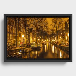 Amsterdam canals Framed Canvas