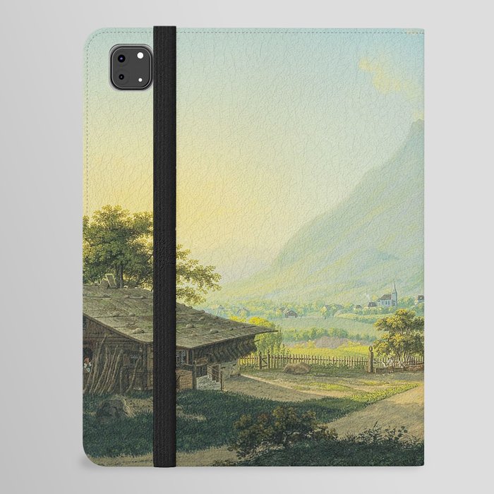 Johann Heinrich Bleuler d. J. - Wimmis, a view from the North iPad Folio Case