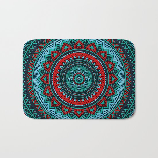 Hippie mandala 35 Bath Mat