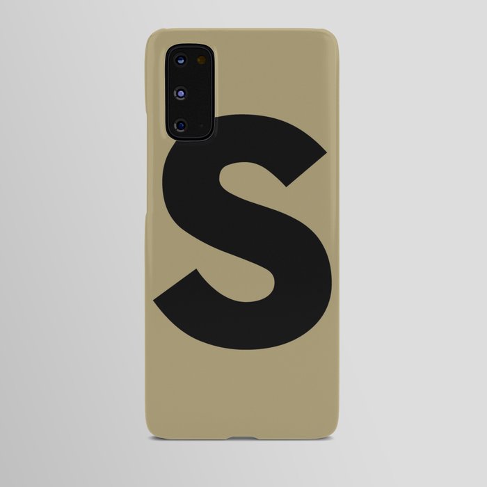 letter S (Black & Sand) Android Case