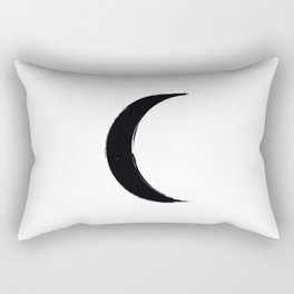 Black Crescent Moon Rectangular Pillow