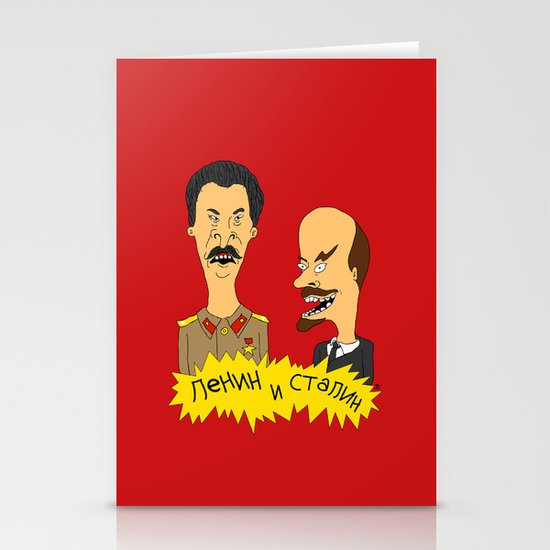 Lenin and Stalin Stationery Cards