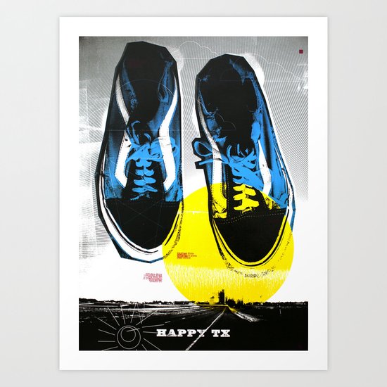 Happy Texas (Marcus' Vans) Art Print
