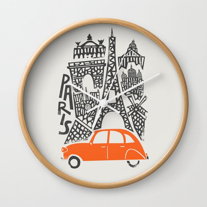 Paris Cityscape Wall Clock