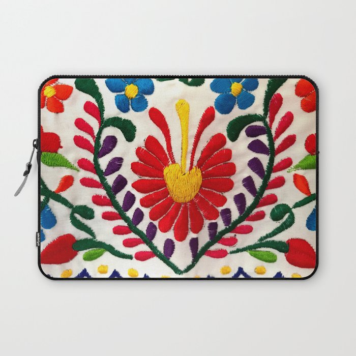 Red Mexican Flower Laptop Sleeve