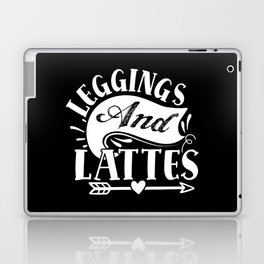 Leggings And Lattes Trendy Quote Cool Mom Laptop Skin