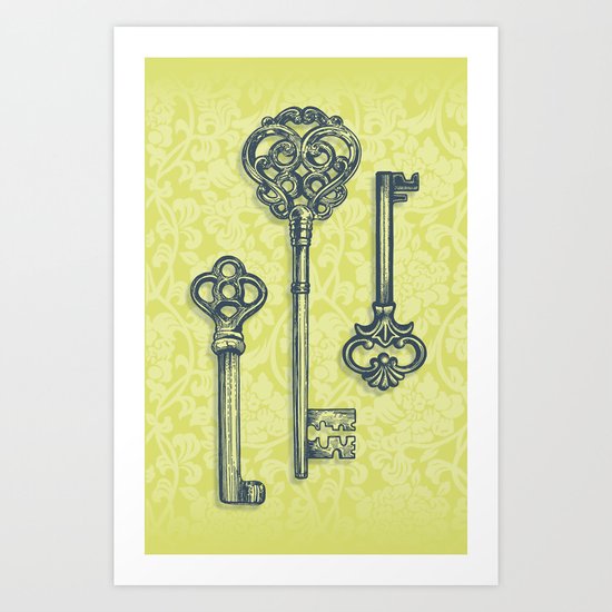 Three Skeleton Keys Art Print