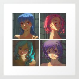 4 Girls Art Print