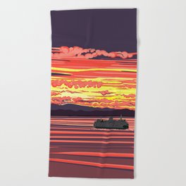 Ferry Ride Beach Towel