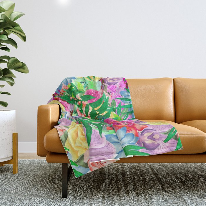 floral pattern c Throw Blanket
