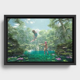 Survival in Paradise (Wide Art) Framed Canvas