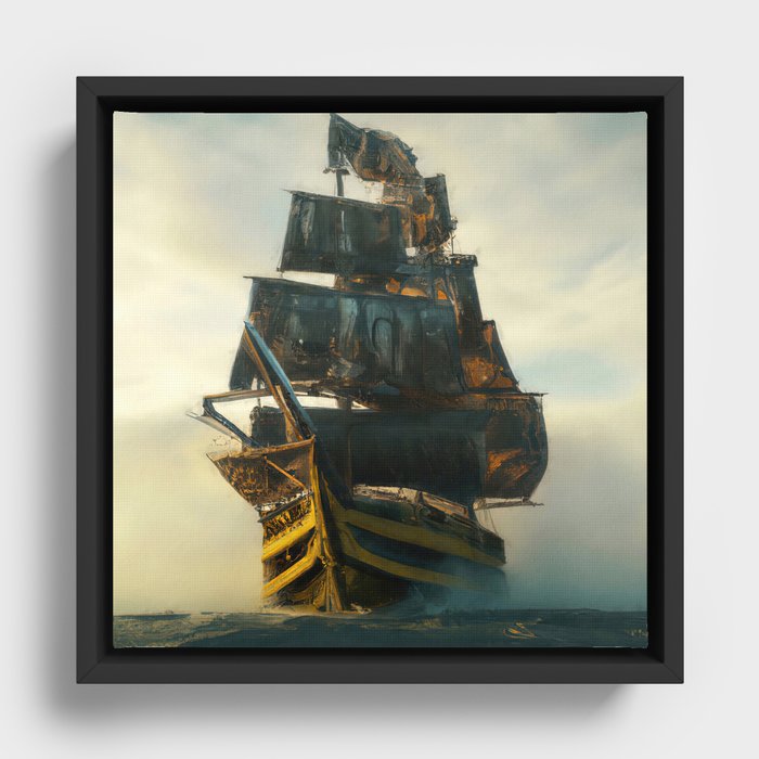 Ancient Spanish Galleon Framed Canvas