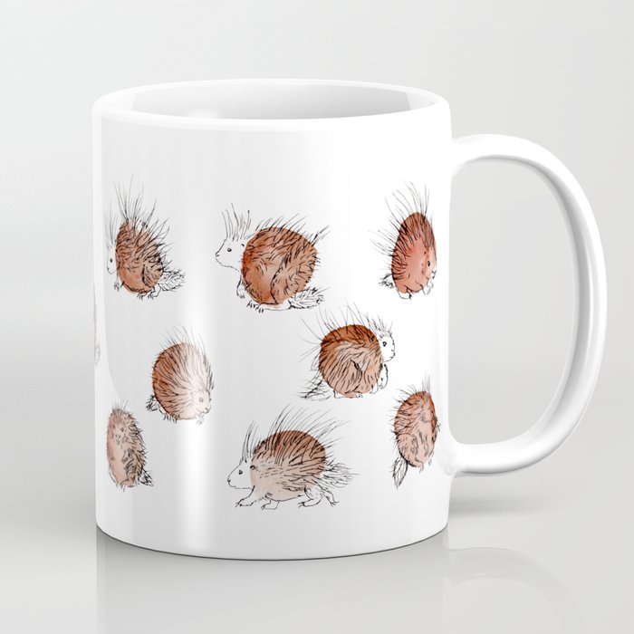 Cute Porcupine Watercolors Coffee Mug