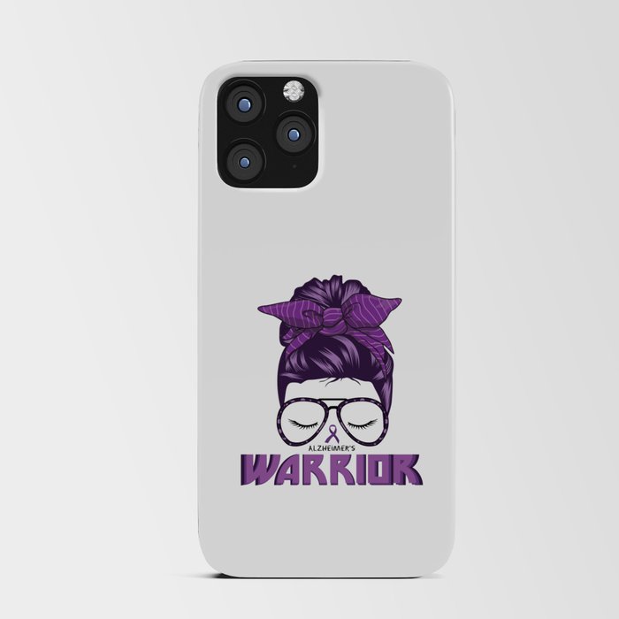 Purple Alzheimer's Warrior Alzheimer's Awareness iPhone Card Case