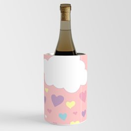 Cute Candy Cloud With Rain Of Hearts Wine Chiller